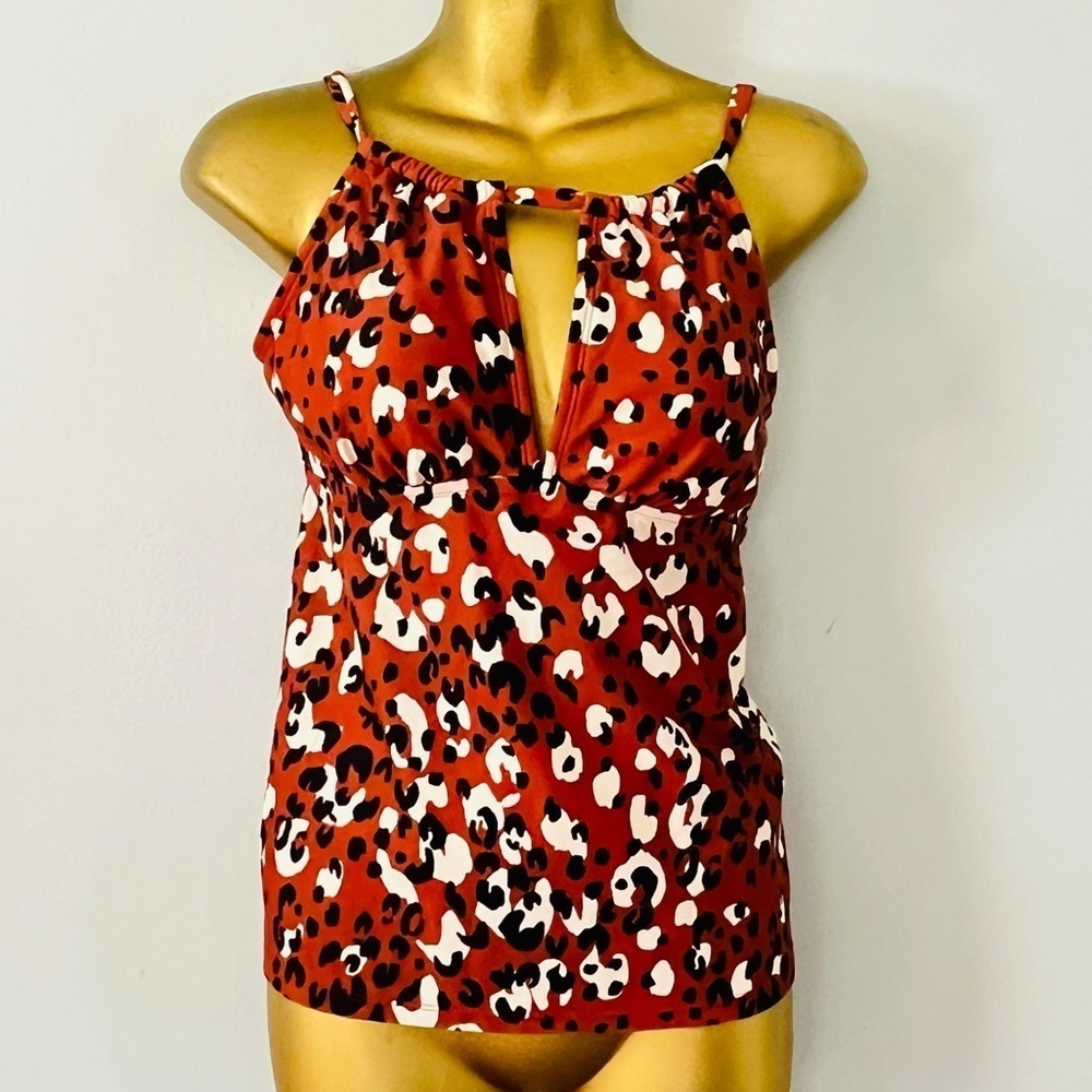 Kona sol Leopard Print Tankini Top